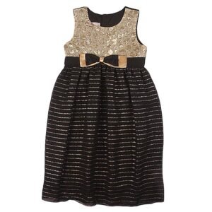 Outing Gown - Black And Flowery